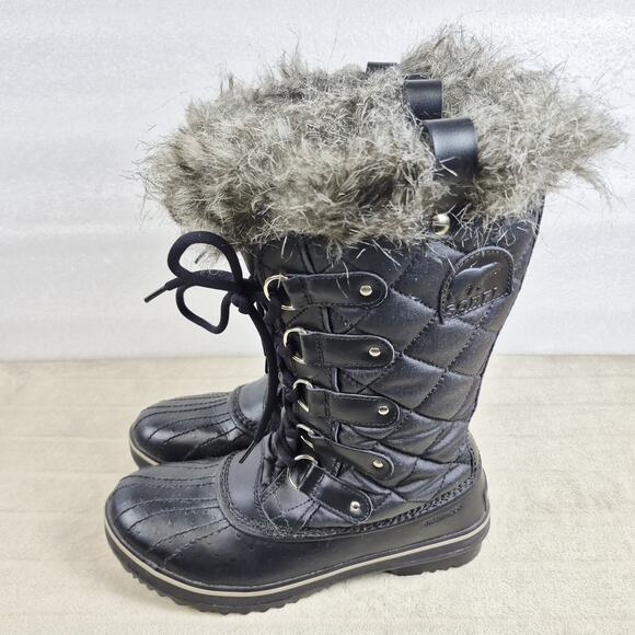 Sorel Women’s 9 Tofino II Black Quilted Waterproof Winter Snow Boots LL1846-011 - Picture 1 of 9